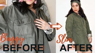 HOW TO EASILY amp SEAMLESSLY RESIZE YOUR OVERSIZED JACKET [upl. by Nikaniki]