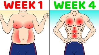 4 Week Challenge To Lose Belly  Chest Fat Home Workout [upl. by Silvana868]