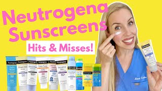 The Truth About Neutrogena Sunscreen Hits and Misses  NOT SPONSORED  Dermatologist Reviews [upl. by Fraya]