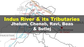 Indus river and its tributaries  Geography UPSC IAS NDA CDS SSC CGL [upl. by Brianne]