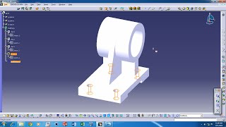 CATIA V5  Basic Part design tutorial with audio [upl. by Yanehs]