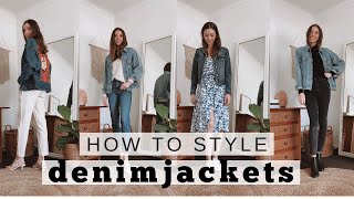 How To Style A Denim Jacket  13 Denim Jacket Outfit Ideas [upl. by Orteip]