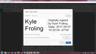 Digitally Signing a Document in Adobe Reader DC for FREE [upl. by Weber]