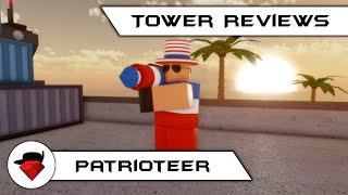 Patrioteer  Tower Reviews  Tower Battles ROBLOX [upl. by Jeanne]