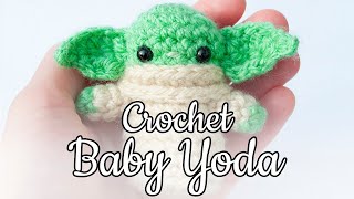 Crochet your own Baby Yoda  Tutorial [upl. by Ordnajela108]