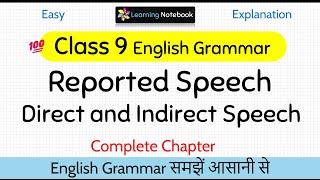 Class 9 Reported Speech  Class 9 English Grammar Direct Indirect Speech [upl. by Janka498]