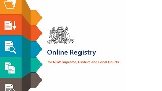 NSW Online Registry  How to file a Statement of Claim online [upl. by Aeuhsoj]