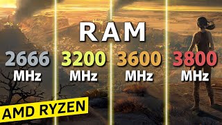 3800MHz vs 3600MHz vs 3200MHz vs 2666MHz RAM  Test in 8 Games [upl. by Diana]