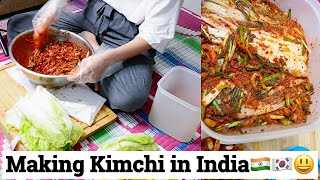 Making Kimchi in India🇮🇳🇰🇷🥙 [upl. by Rist762]