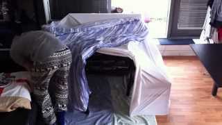 HOW TO BUILD A SIMPLE BLANKET FORT [upl. by Roswell]