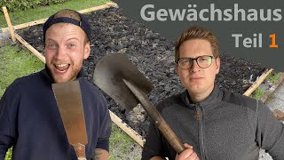 Gewächshaus selber bauen Teil 1 DIY [upl. by Nylidam14]