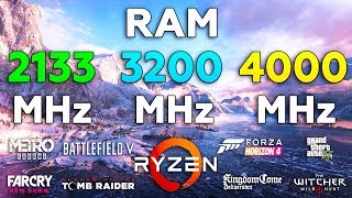 2133MHz vs 3200MHz vs 4000MHz RAM on Ryzen [upl. by Supen132]