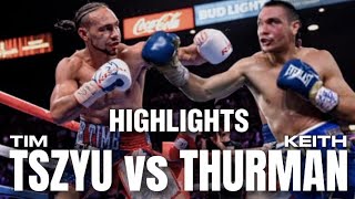 TIM TSZYU VS KEITH THURMAN HIGHLIGHTS  KNOCKOUT [upl. by Hanshaw520]