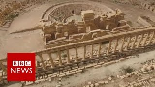 Palmyra A look inside recaptured ancient city in Syria  BBC News [upl. by Issy]