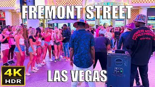 Fremont Street Las Vegas Walk  September 2023 [upl. by Nosreve253]