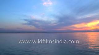 Brahmaputra River at Dibrugarh  beautiful slow motion flow [upl. by Yuma]