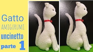 Gatto uncinetto amigurumi cat crochet parte 1 [upl. by Neu]