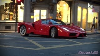 A Very Noisy Ferrari Enzo  Startup and Driving [upl. by Sapphera667]