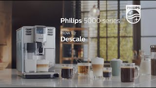 How to descale Philips 5000 series espresso machine  EP536X [upl. by Illona]