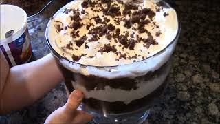 Easy Chocolate Trifle Dessert Feeds A Crowd [upl. by Shayn]