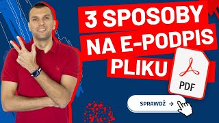 3 sposoby na podpisanie PDF podpisem elektronicznym [upl. by Nekial]