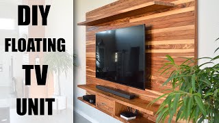 DIY Floating TV Wall Unit  How To Build Your Own  YouTube [upl. by Yeruoc]