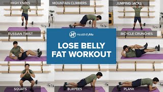 LOSE BELLY FAT WORKOUT  Lose Belly Fat Exercise 10 Minutes  Belly Fat Burn Workout  HealthifyMe [upl. by Verge88]