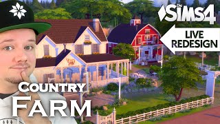 ReDesign Country Farm 👨‍🌾 LIVE BAUEN in Die Sims 4 mit Daniel amp Chris [upl. by Hsetih]