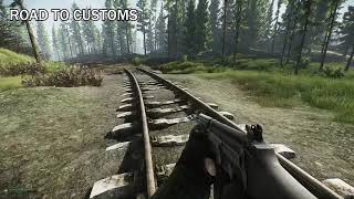 Road to Customs Exit Location Shoreline With Map  Escape From Tarkov [upl. by Zipnick]