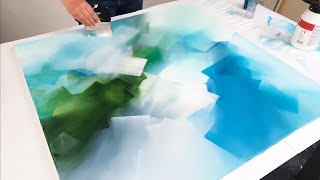 5 Abstract Acrylic Paintings WOW  Easy Painting Techniques [upl. by Allit]