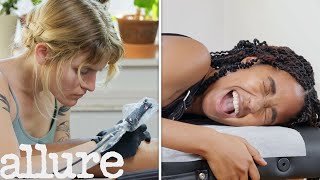 Getting My First Tattoo In 8 Steps  Ive Never Tried  Allure [upl. by Sakiv]