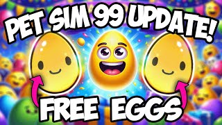 Giving The NEW EXCLUSIVE EGGS to Viewers in Pet Simulator 99 [upl. by Amati]