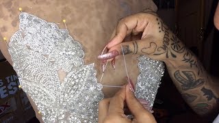 HOW TO SEW A BODICE APPLIQUÉ Simple amp Easy [upl. by Xylina230]