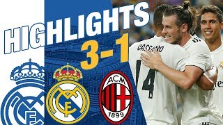 Real Madrid vs AC Milan 31 EXTENDED HIGHLIGHTS amp GOALS [upl. by Ennahtur]