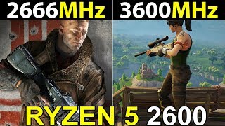 2666MHz vs 3600MHz RAM Test in 8 Games  Ryzen 5 2600 [upl. by Presley131]