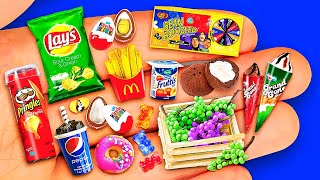 36 DIY MINIATURE FOOD 〜 BIG COLLECTION OF REALISTIC MINIATURES [upl. by Annoyed]