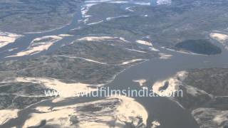 Brahmaputra river  Aerial view [upl. by Allets]