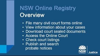 NSW Online Registry Overview [upl. by Richards]