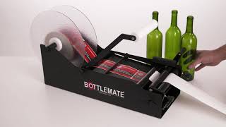 Manual Bottle Label Applicator  BOTTLEMATE Manual Label Applicator for Bottles [upl. by Ellenrahs]