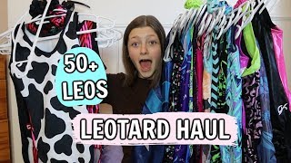 My Gymnastics Leotard Haul HUGE 50 LEOTARDS [upl. by Egiap580]