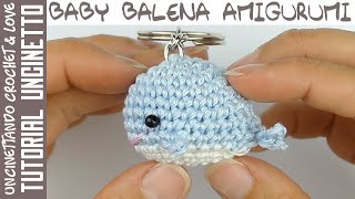 Balena Amigurumi Portachiavi  Tutorial Uncinetto sottotitoli in inglese e spagnolo [upl. by Lemhar]