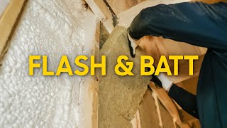 Closed Cell Foam  Rockwool How To Flash amp Batt [upl. by Ahsienet]