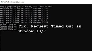 Request Timed Out how to Fix Windows 1087 [upl. by Nohpets]