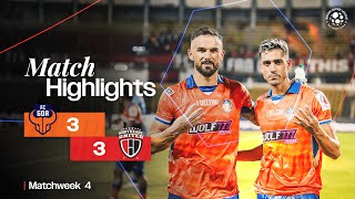 Match Highlights  FC Goa 33 NorthEast United FC  MW 4  ISL 202425 [upl. by Enomys]