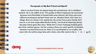 Paragraph on My Best Friend and Myself [upl. by Wasserman]