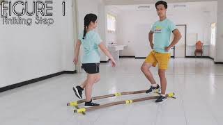 Philippine Folk dance  Tinikling  Tutorial  FIGURE 1 to 8 [upl. by Polard]