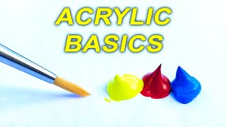 Acrylic Painting TIPS for Beginners  How to GET STARTED [upl. by Rotberg]