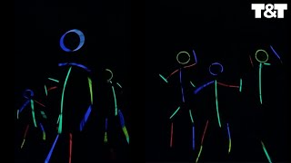 Family Lighten Lockdown With Glow Stick Figure Dance [upl. by Weihs]