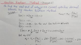 Newton Raphson Method  Newton Raphson Method Example [upl. by Bria]