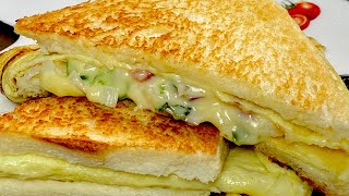 രാവിലെ എളുപ്പത്തിൽ ഇതുണ്ടാക്കിയാലോ  Easy Cheesy Bread Omelette Sandwich Recipe [upl. by Ellerud]